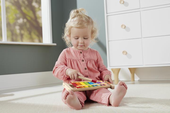 Produktbild Fisher-Price Buntes Xylophon mit Hammerspiel aus Holz (Multilingual)