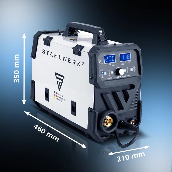 Actual product image Stahlwerk Welding machine MIG MAG 200 Pulse Pro IGBT shielding gas combi device with 200 A