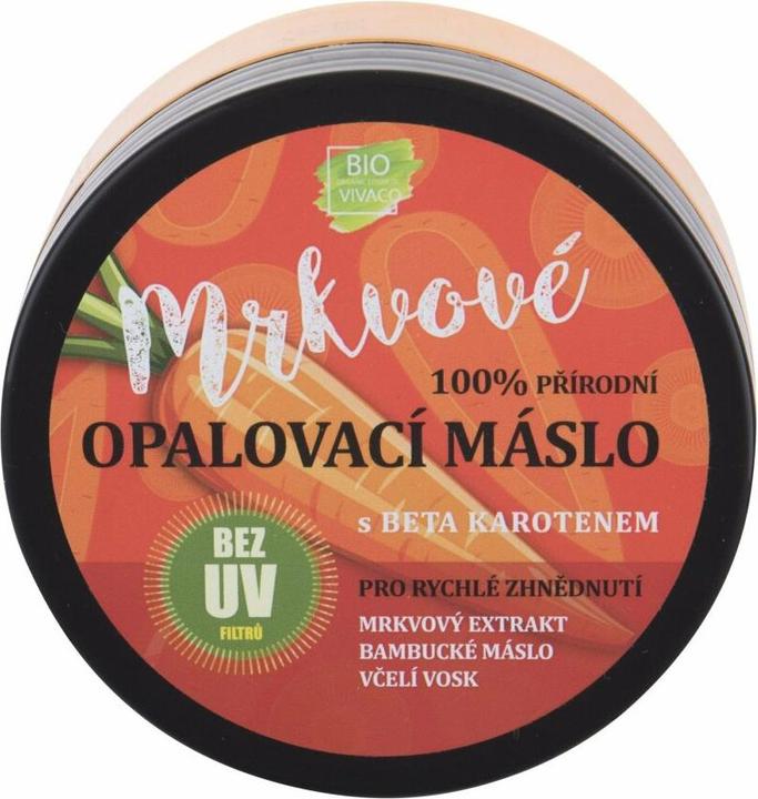 Actual product image Vivapharm Vivaco S.R.O. - Organic Carrot Suntan Butter - Natural Carrot Sun Butter Without Uv Fitrs (Suntan cream, 150 ml)