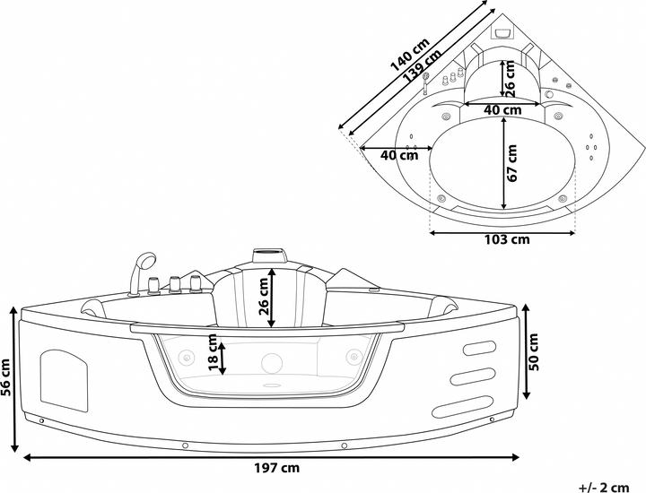 Actual product image Beliani Martinica Ii (230 l, 140 cm)
