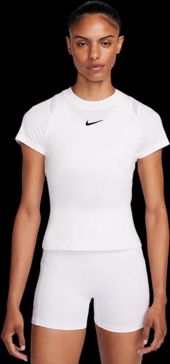 Nike Court Advantage Dri-Fit Short-Sleeve Tennis Top White Woman (XS)