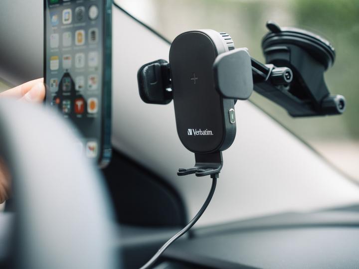 Image du produit Verbatim Chargeur de voiture Fast Qi Fast Wireless USB-C 15W FWC-01