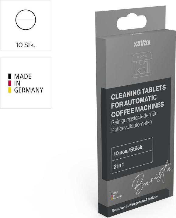 Actual product image Xavax Cleaning tablets f. coffee machine, universal coffee grease remover 10 tabs