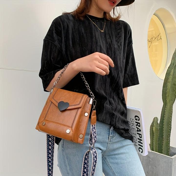 Image du produit Only-Bags.Store Mini sac rétro à bandoulière, étui pour téléphone portable en cuir PU huilé à la mode, sac à main