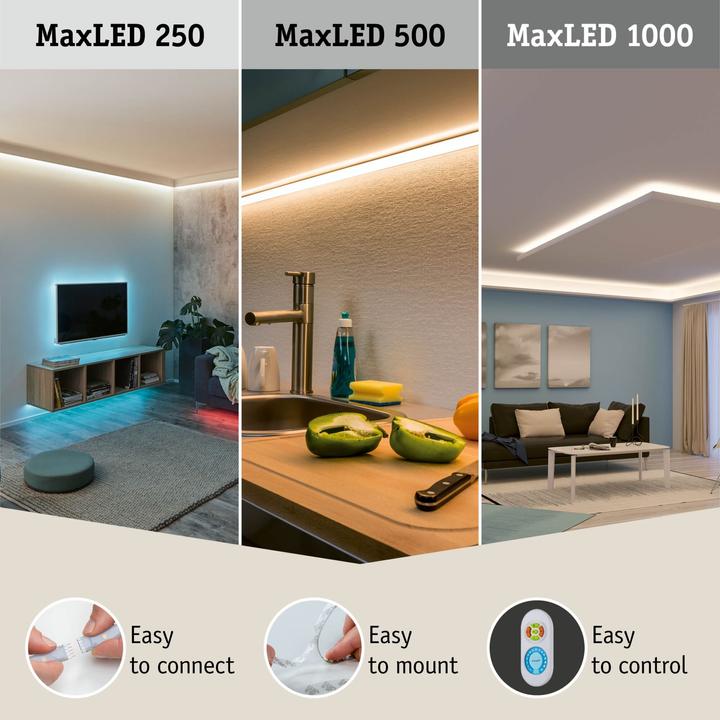 Actual product image Paulmann MaxLED 1000 Full-Line COB Stripe (RGBW, 250 cm, Indoor)