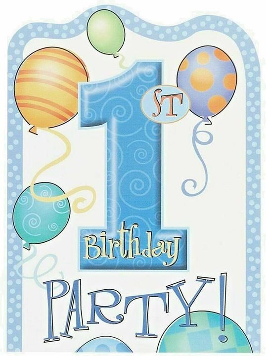 Produktbild Unique Party Einladungen zum 1. Geburtstag (Packung mit 8 Stück) (8 Stk.)