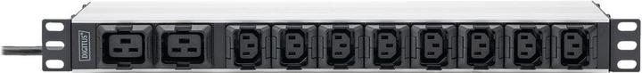 Produktbild Digitus Steckdosenleiste mit Aluminiumprofil, 10-fach, 2 m Zuleitung, IEC C20 Stecker