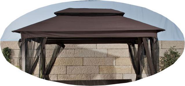 Actual product image Swisshandel24 Fabric canopy for Kenia hollywood swing, brown