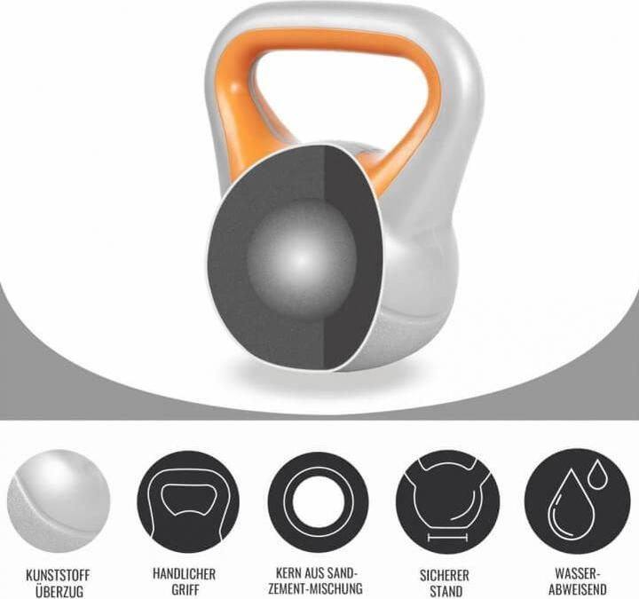 Produktbild Gorilla Sports Stylish Kettlebellset (1 x 6 kg, 1 x 8 kg)