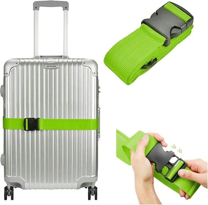 Actual product image ASMI Gepäckgurt – Verstellbarer Koffergurt in Grün, Länge 165 cm