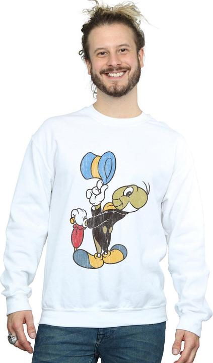 Actual product image Disney Mens Pinocchio Jiminy Cricket Sweatshirt (5XL)
