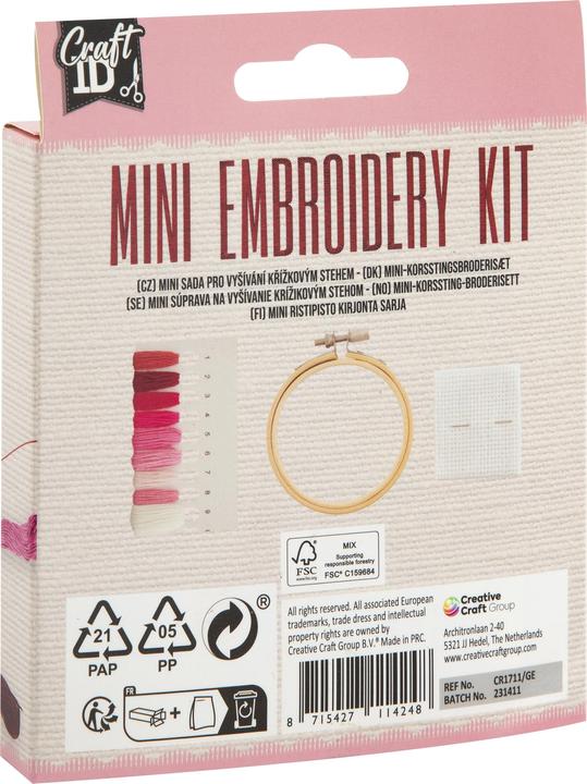 Produktbild Grafix Craft ID - Mini embroidery kit - Flower (CR1711)