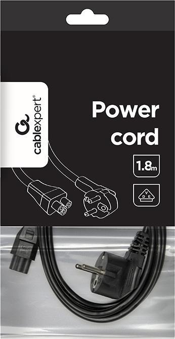 Immagine prodotto Gembird Cavo di alimentazione per notebook Schucko C5 (3 pin) VDE 1,8m (1.80 m)