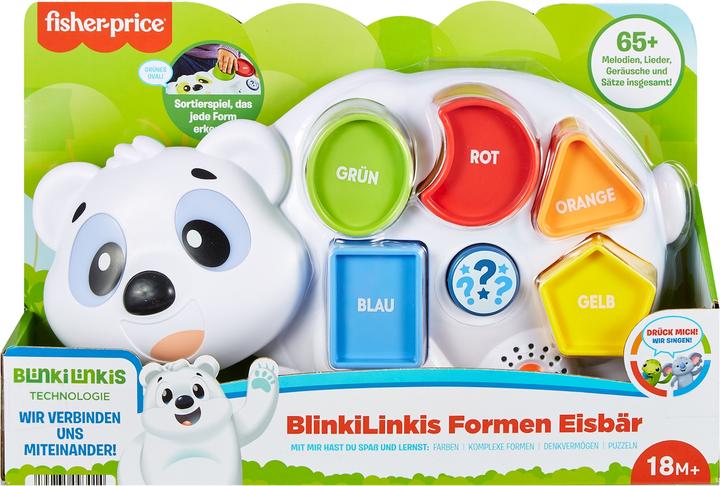 Actual product image Fisher-Price BlinkiLinkis shapes polar bear, toddler toy, german edition (German)