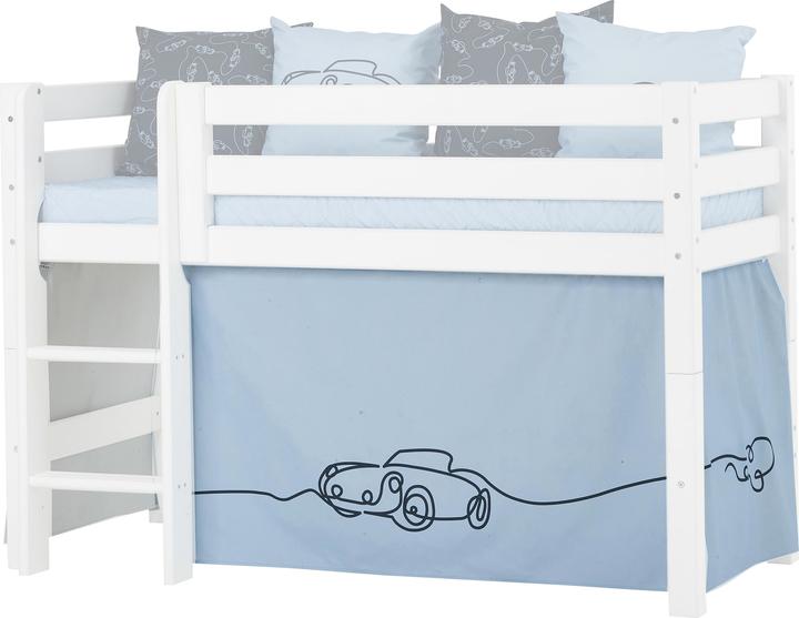Hoppekids CARS Vorhang für Halbhohe Kinderbetten (Liegefläche 70x160 cm) in DREAM BLUE