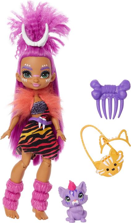 Image du produit Cave Club Roaralai, bewegliche, prähistorische Puppe mit Dinosaurier und Zubehör