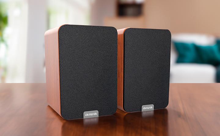 Image du produit Aiwa Paire d'enceintes actives ASP-A200, marron (1 paire, 25 W)