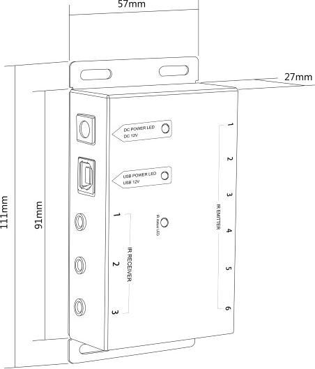Actual product image Multibrackets Universal infrared extension for up to 8 devices (Remote control)