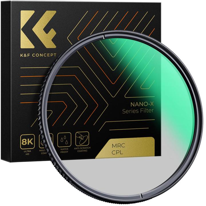 Actual product image K&F Concept 115MM CPL Filter Super Slim Circular Polarizing Filter with 28 Layer Green Coated, HD, Waterproof, A (Polarizing filter)