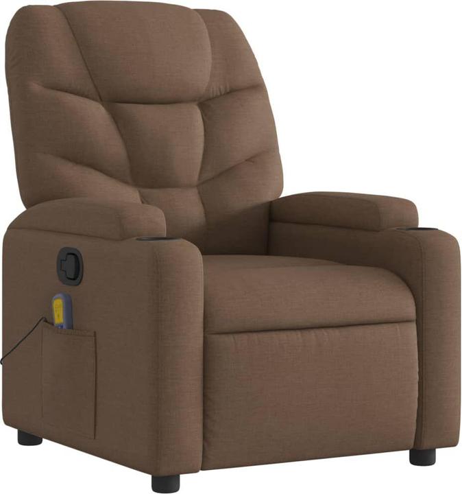 Image du produit VidaXL Fauteuil de massage Marron Tissu,Couleur : Marron,Matériau : Tissu (100