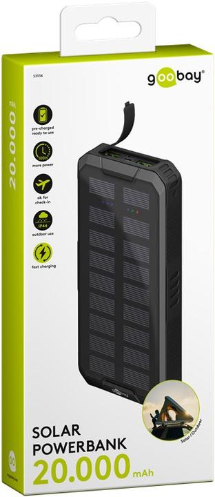 Immagine prodotto Goobay QC/PD Solare (20000 mAh, 18 W, 74 Wh)