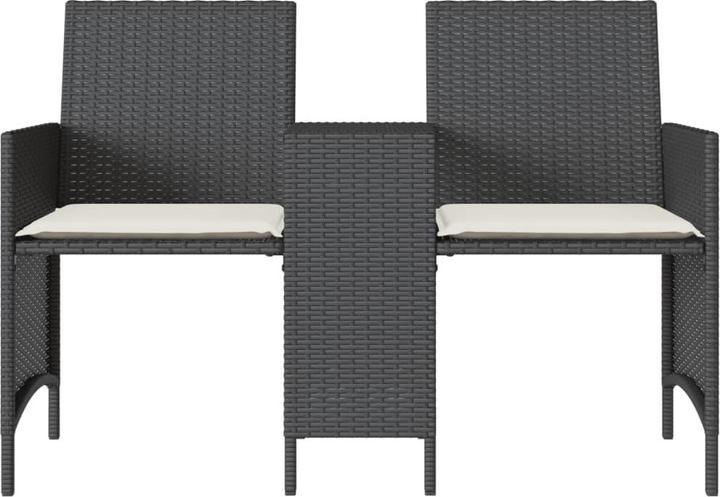Image du produit VidaXL Canapé de jardin 2 places avec table et tabourets