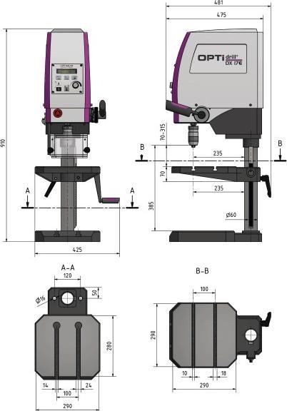 Actual product image Optimum Stürmer - Bench drill OPTIdrill DX 17E