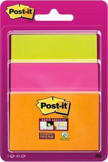 Actual product image Post-it Super Sticky colorful 3432SS3-POG (76 x 76 mm)