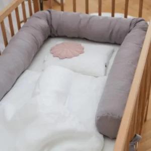 Actual product image Babyly Leinen Bettschlange Grau