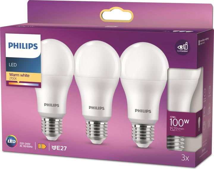 Immagine prodotto Philips LED 100W (E27, 13 W, 1521 lm, 3 x, E)