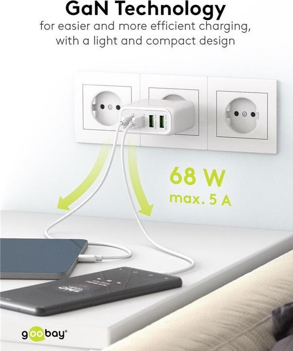 Image du produit Goobay Chargeur rapide multiport (68 W)