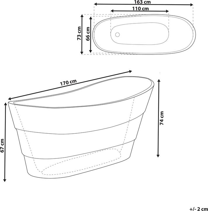 Actual product image Beliani Buenavista (210 l, 170 cm, 73 cm)