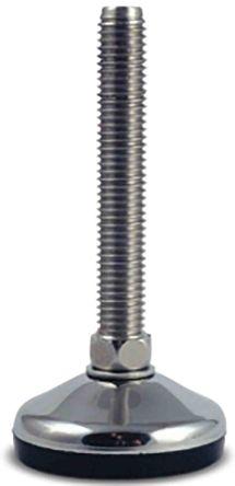 Actual product image Rs Pro Adjustable foot M12 up to 400kg x 100mm, tiltable up to 10° / stainless steel x 129mm