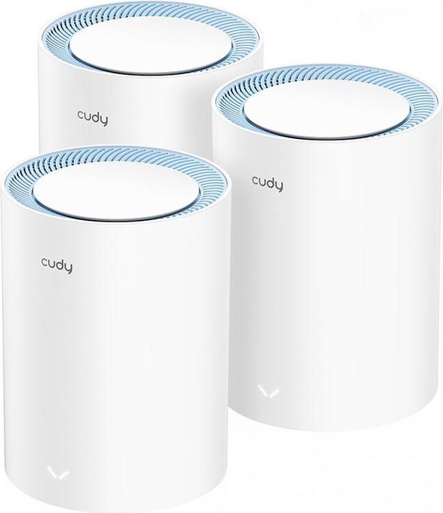 Actual product image Cudy M1200 3-PACK mesh wi-fi system Dual-band ( / ) Wi-Fi 5 (802.11ac) White 1 Internal
