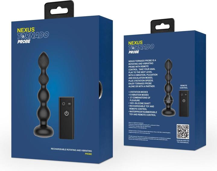 Image du produit Nexus Tornado Probe Vibromasseur Anal Rotatif