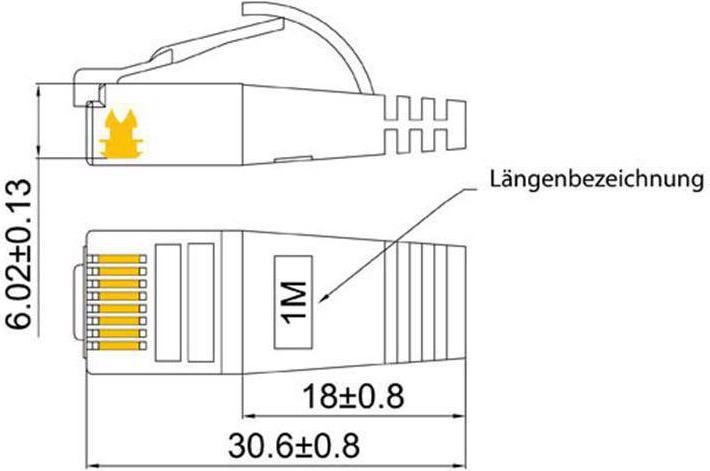 Productafbeelding Wirewin Netwerkkabel (STP, CAT6, 0.10 m)