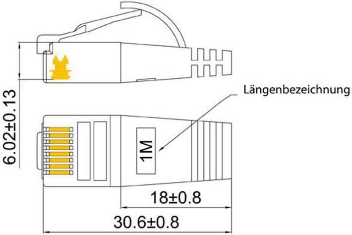 Produktbild Wirewin Netzwerkkabel (STP, CAT6, 2 m)