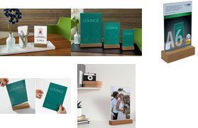 Actual product image Sigel Table display with wooden base (A6)