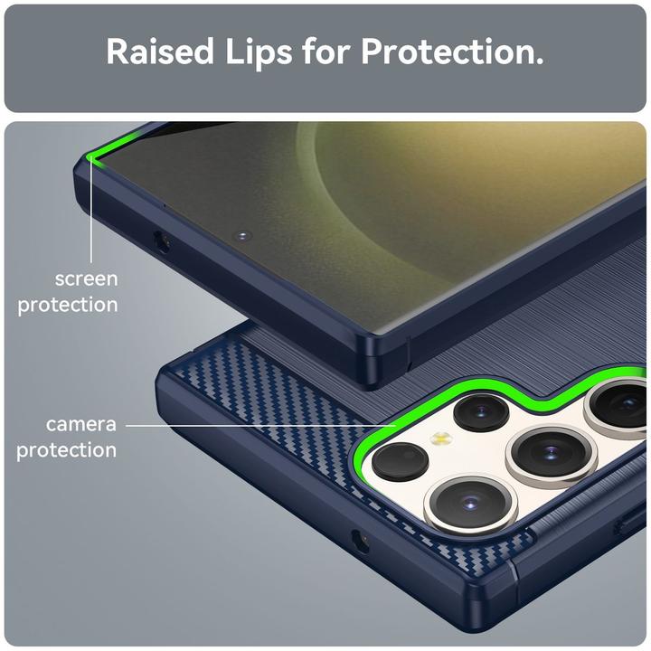 Produktbild König Design Hülle Handy Schutz für Samsung Galaxy S23 Plus Ultra Case Cover Carbon Optik Neu (Samsung Galaxy S23 Ultra)