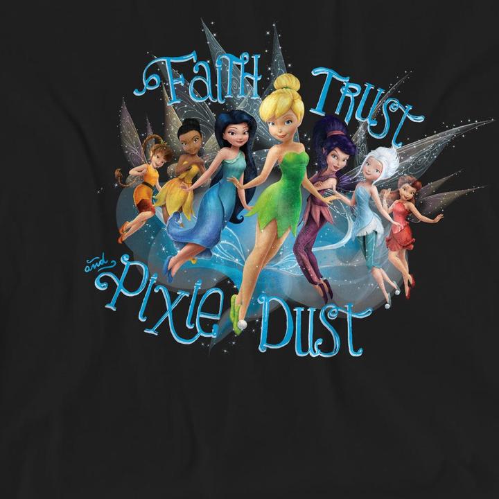 Actual product image Disney Interactive Studios Unisex Adult Faith, Trust And Pixie Dust Tinker Bell T-Shirt (XXL)