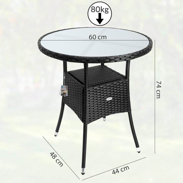 Produktbild Casaria Poly Rattan Balkonset (60 cm)