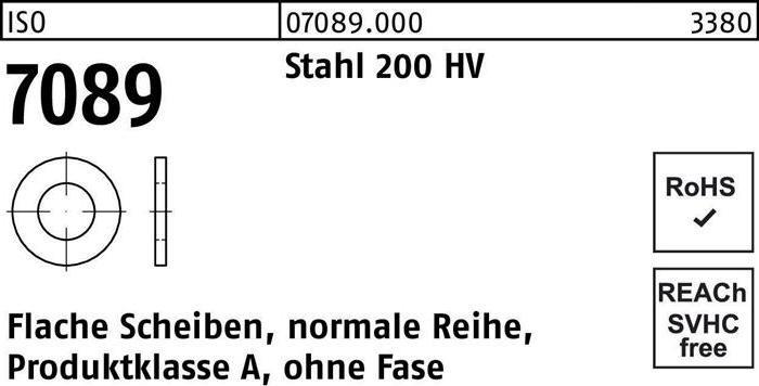 Actual product image Bufab Washer ISO 7089 without chamfer 10 Steel 200 HV