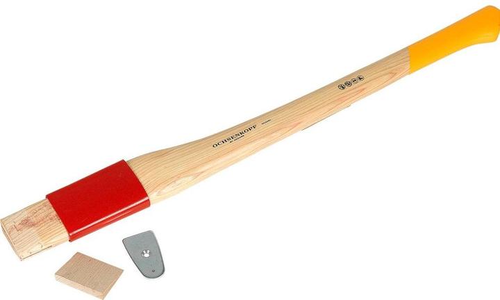 Actual product image Ochsenkopf OX E-648 H-2500 replacement handle, hickory, knob, ROTBAND-PLUS, 800 mm