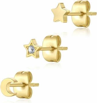 Sagapo S'Agapo Set Of Three Gold-Plated Glam Click Sck166 Earrings