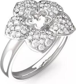 Produktbild Guess - Decent Shining Winter Flower Steel Ring JUBR04467JWRH - Circuit: 54 mm (54)