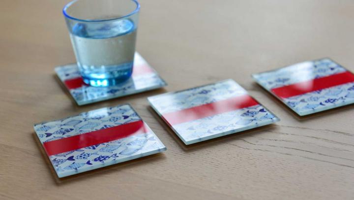 Produktbild Remember GlasPlatte Glasuntersetzer 4er-Set (4 x, Glasuntersetzer)