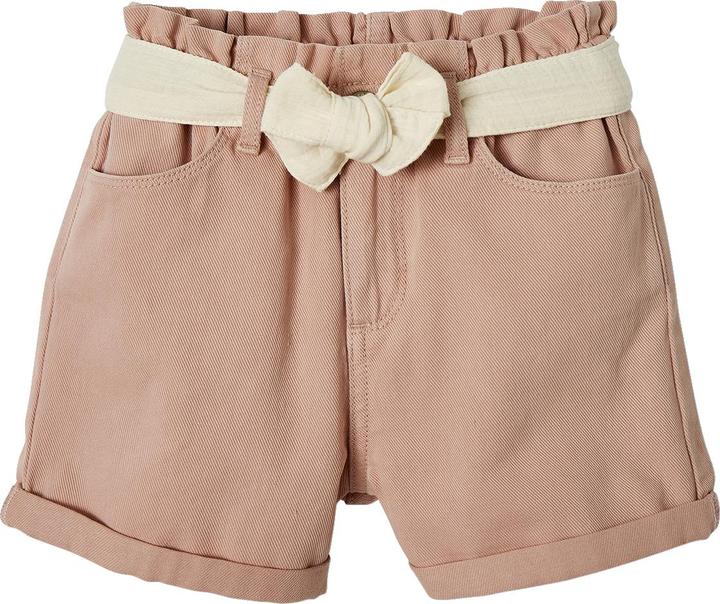 Actual product image Vertbaudet Girls' paperbag shorts with fabric belt (146)