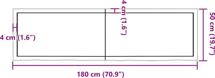 Actual product image VidaXL Emerald (180 x 6 x 50 cm)