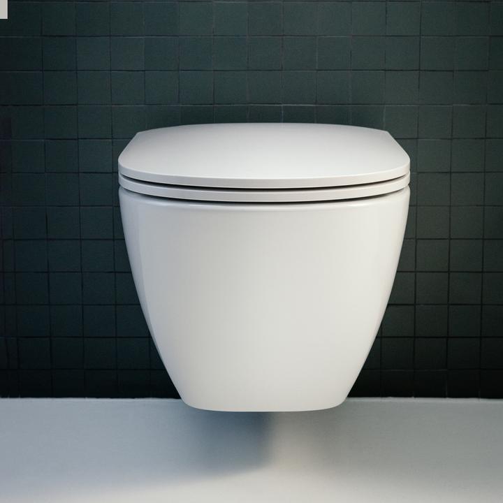 Actual product image ROCA Wall-hung WC LUA deep 360x520mm concealed. Fixation white