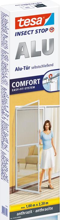 Produktbild tesa Insektenschutz Alu COMFORT für Türen, Insektengitter (100 x 220 cm)